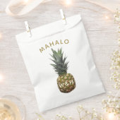 Tropische ananas Mahalo Dank u voor de tas Bedankzakje (Geknipt)