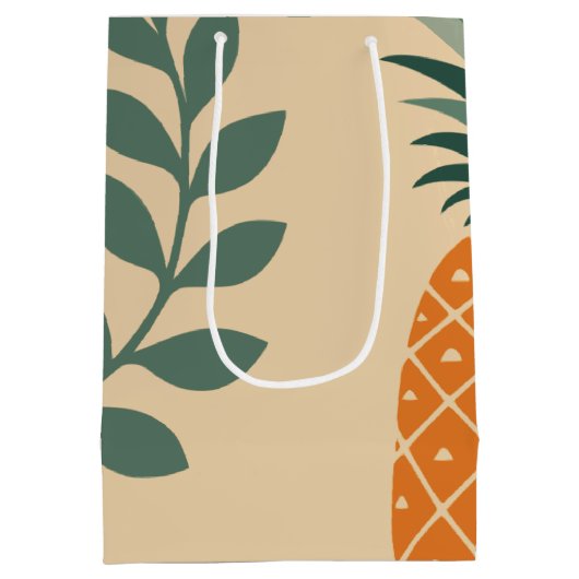 tropische ananas medium cadeauzakje (Achterkant)