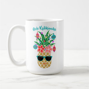 Tropische Ananas Mele Kalikimaka Kerstmis Koffiemok