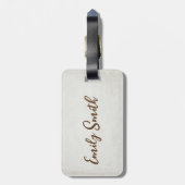 Tropische ananas met zonnebril bagagelabel (Achterkant verticaal)