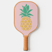 Tropische ananas monogram streep pickleball paddle (Achterkant)