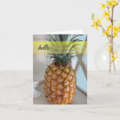 Tropische Ananas Notitiekaart (Gele Bloem)