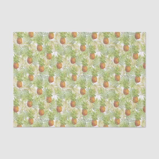 Tropische ananas op wit tissuepapier (Voorkant)