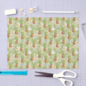 Tropische ananas op wit tissuepapier (Craft)