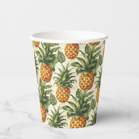 Tropische Ananas Papier Cups Party tafelgerei Papieren Bekers (Voorkant)