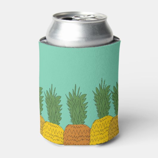 Tropische ananas Party Bier Coozies (Blikje Voorkant)