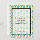 Tropische Ananas Patroon Huwelijksuitnodiging Kaart (Achterkant)