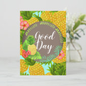 Tropische Ananas. Persoonlijk. Uitnodiging (Staand voorkant)