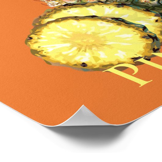 tropische ananas poster (Hoek)