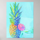Tropische Ananas Poster (Voorkant)