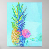 Tropische Ananas Poster (Voorkant)