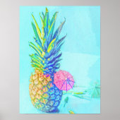 Tropische Ananas Poster (Voorkant)