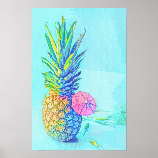 Tropische Ananas Poster (Voorkant)