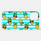Tropische ananas: Retro zonnebril patroon. Case-Mate iPhone Case (Achterkant (horizontaal))