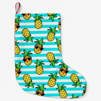 Tropische ananas: Retro zonnebril patroon. Kleine Kerstsok