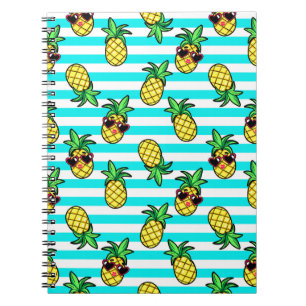 Tropische ananas: Retro zonnebril patroon. Notitieboek