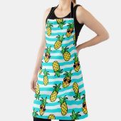 Tropische ananas: Retro zonnebril patroon. Schort (Insitu)