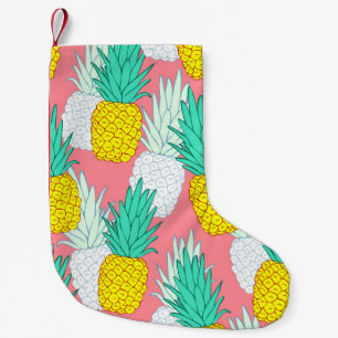 Tropische ananas: rode Cartoon Chic. Kleine Kerstsok