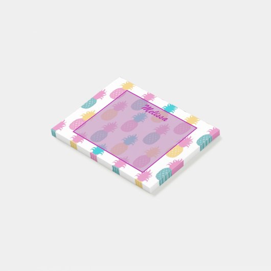 Tropische ananas schoonheid post-it® notes (Schuin)