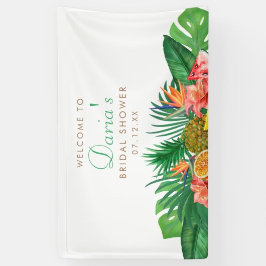 tropische ananas spandoek (Verticaal)