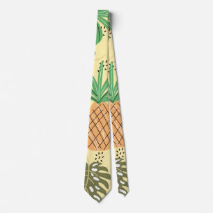 Tropische ananas stropdas