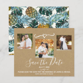 Tropische Ananas Trouwfoto Save the Date
