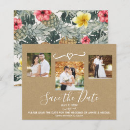 Tropische Ananas Trouwfoto Save the Date