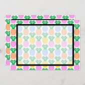 Tropische ananas uitnodiging blanco (Voorkant / Achterkant)