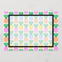 Tropische ananas uitnodiging blanco