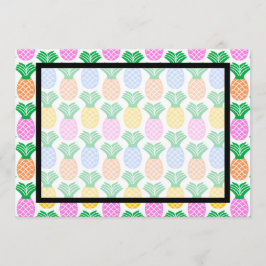 Tropische ananas uitnodiging blanco