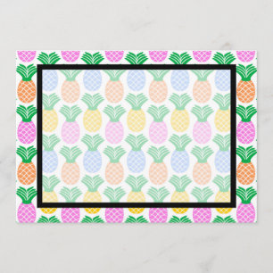 Tropische ananas uitnodiging blanco
