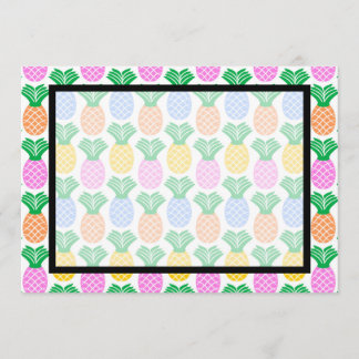 Tropische ananas uitnodiging blanco