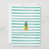 tropische ananas | Uitnodiging zomerLuau-partij (Achterkant)