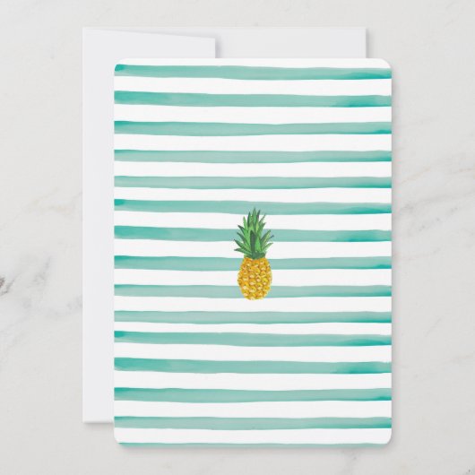 tropische ananas | Uitnodiging zomerLuau-partij (Achterkant)