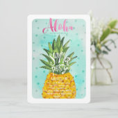 tropische ananas | Uitnodiging zomerLuau-partij (Staand voorkant)