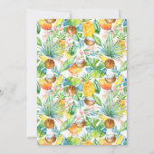 Tropische ananas Vijfde verjaardag uitnodiging (Achterkant)