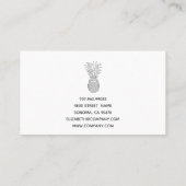 tropische ananas visitekaartje (Achterkant)