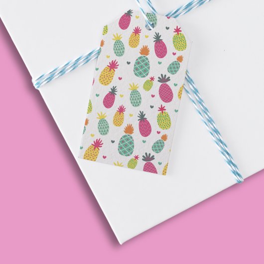 Tropische Ananas Vrucht Cadeaulabel