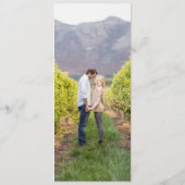 Tropische Ananas Waterverf Bruiloft Foto Menu (Achterkant)