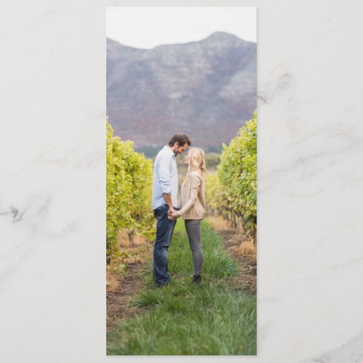 Tropische Ananas Waterverf Bruiloft Foto Menu (Achterkant)