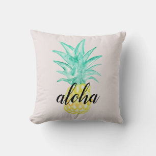 Tropische Ananas Waterverf Schilderij Kussen