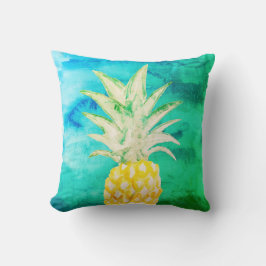 Tropische Ananas Waterverf Schilderij Kussen