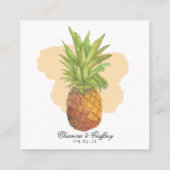 Tropische ananas zomer bruiloft accommodaties informatiekaartje (Achterkant)