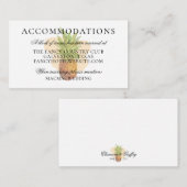 Tropische ananas zomer bruiloft accommodaties informatiekaartje (Voorkant / Achterkant)