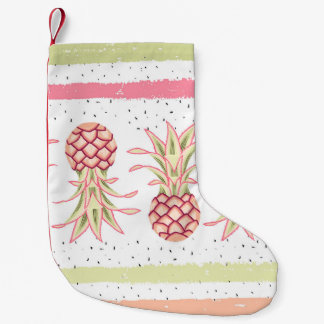 Tropische ananas zomer naadloze print kleine kerstsok