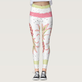 Tropische ananas zomer naadloze print leggings