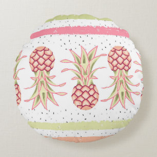Tropische ananas zomer naadloze print rond kussen