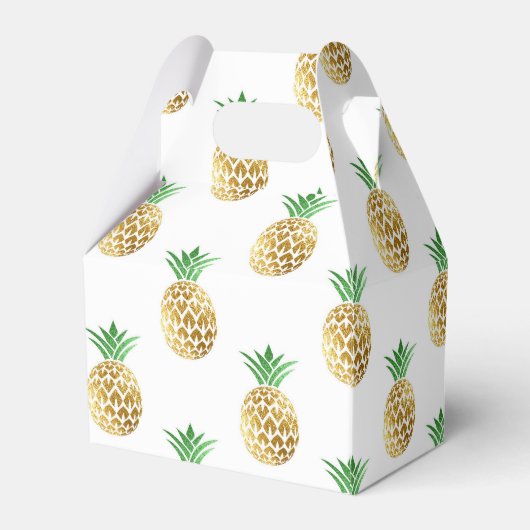 Tropische Ananas Zomer Verjaardagsfeest Bedankdoosjes (Achterkant)