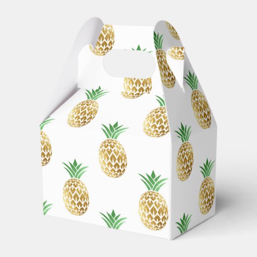 Tropische Ananas Zomer Verjaardagsfeest Bedankdoosjes (Voorkant Zijde)