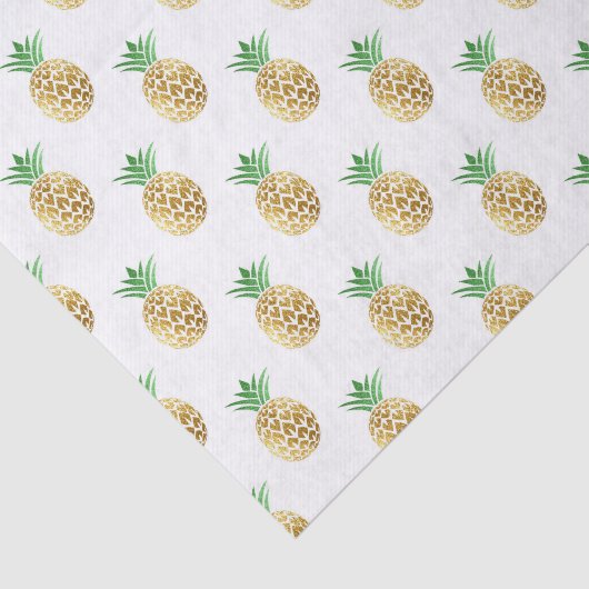 Tropische Ananas Zomer Verjaardagsfeest Tissuepapier (Detail)